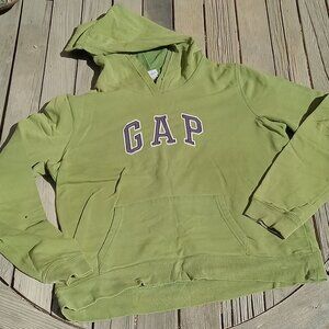 Gap Heritage Logo Hoodie Sage Green | Sz LARGE | Unisex Men Women Teenagers